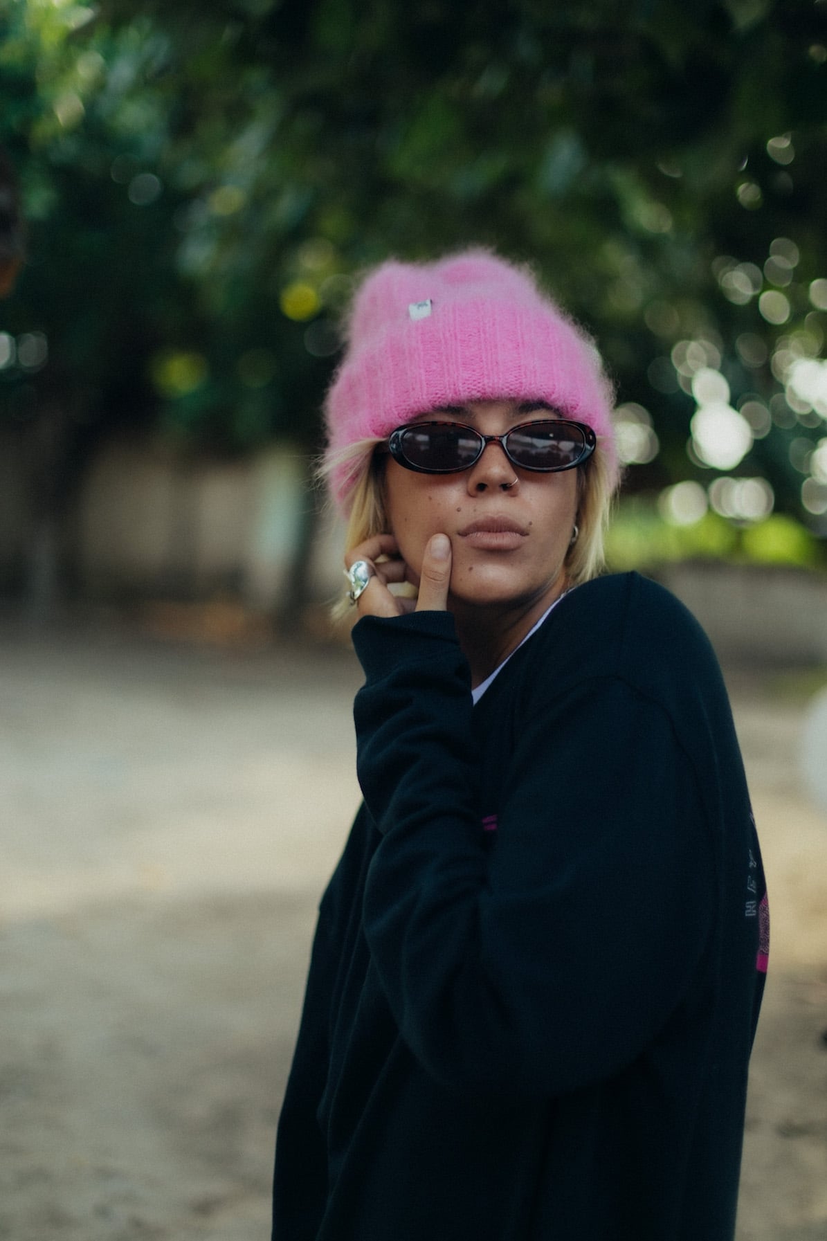 Olivia Little Tiger Beanie - Flamingo