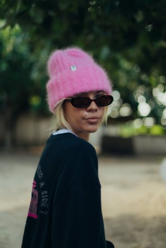 Olivia Little Tiger Beanie - Flamingo