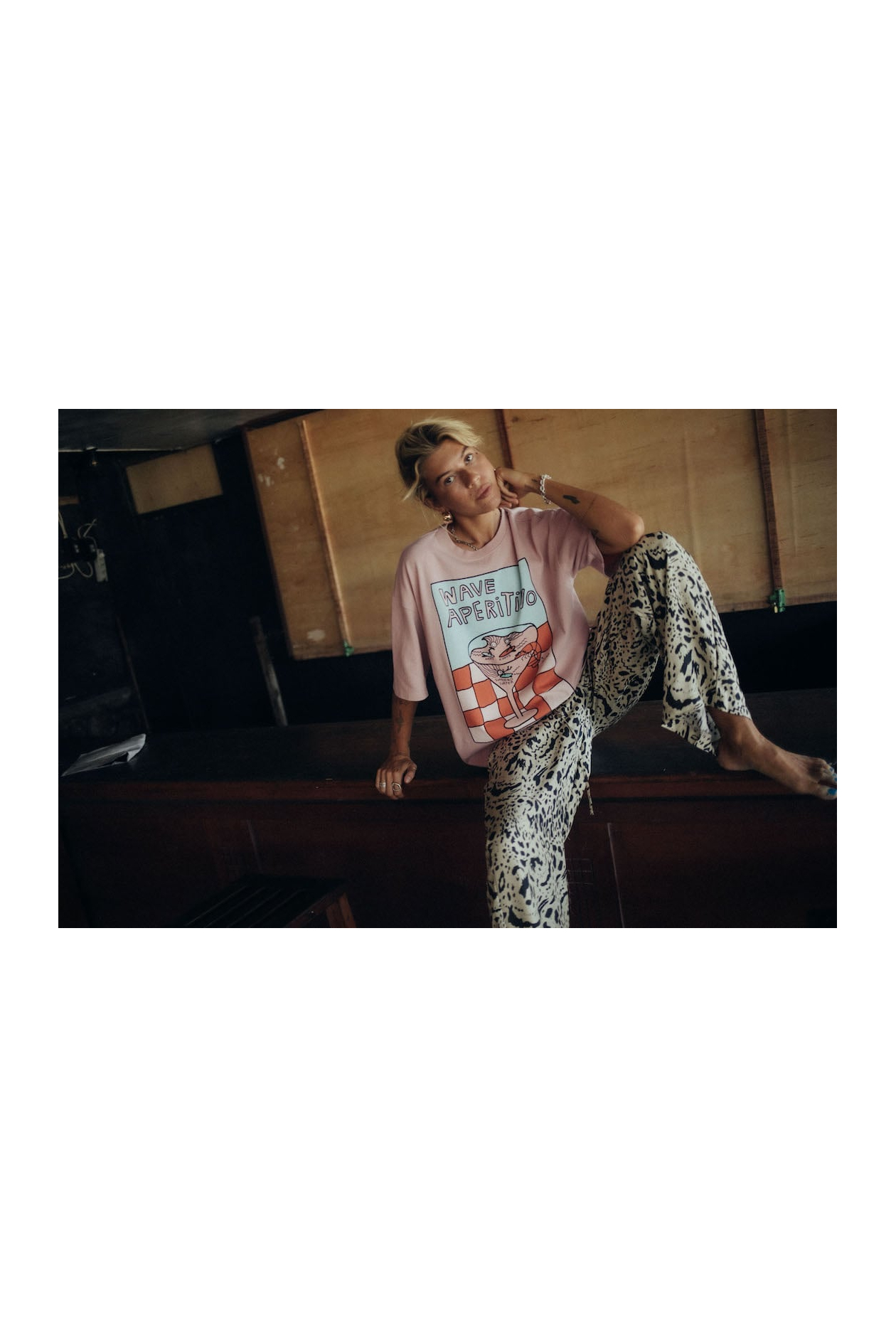 Animal Loose Pants - Silk Blend Animal Loose Pants - Silk Blend