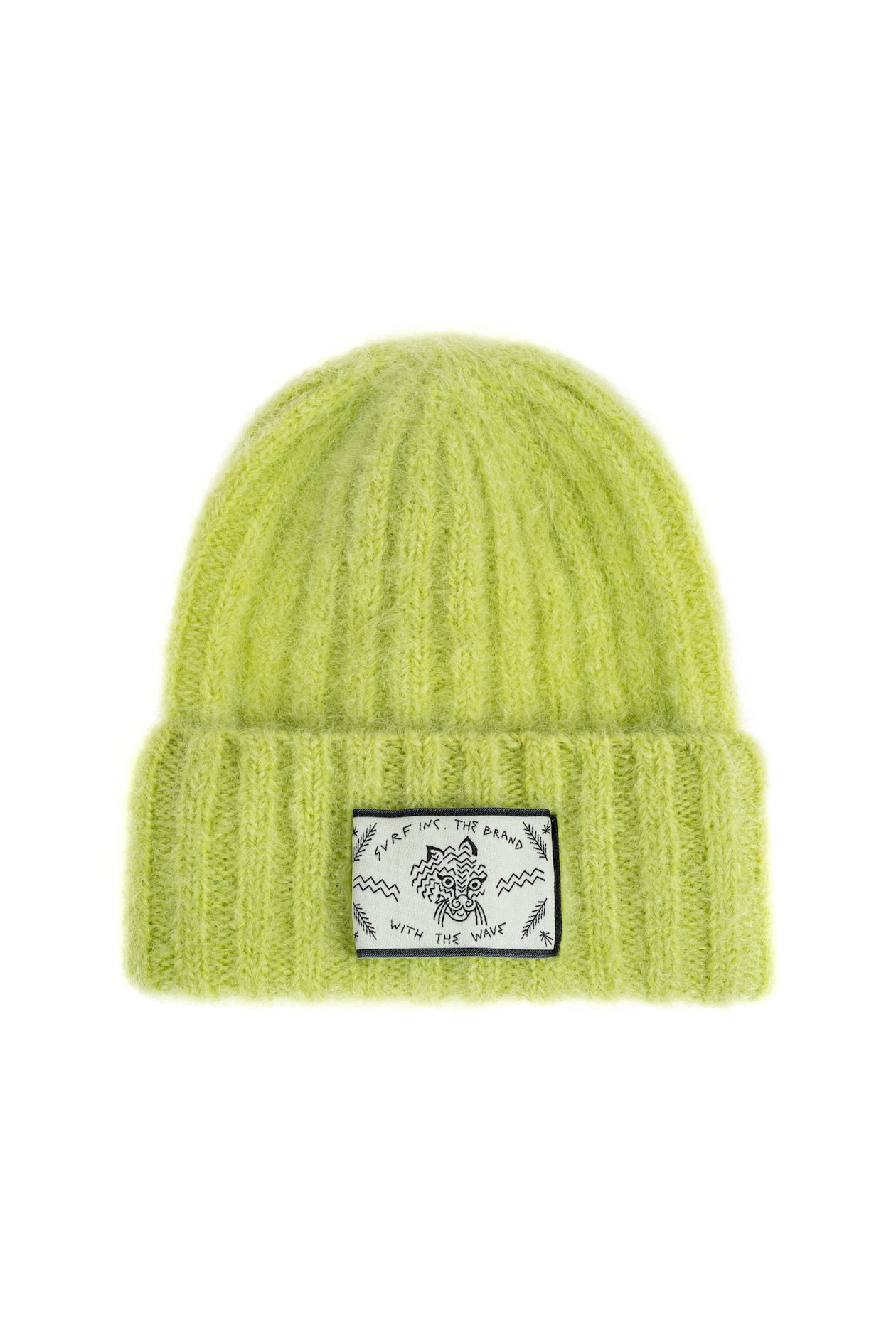 Olivia Wave Tiger Beanie - Lime | Surf Inc. Olivia Wave Tiger Beanie - Lime | Surf Inc.