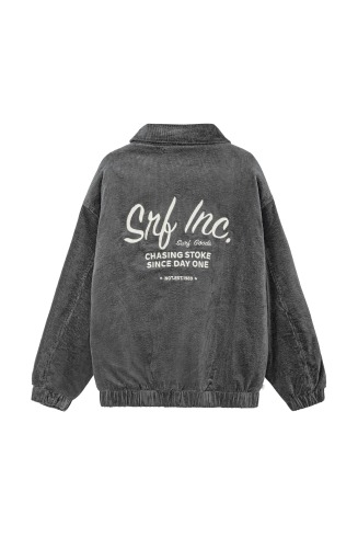 Cord Baseball Jacket - Greyhound