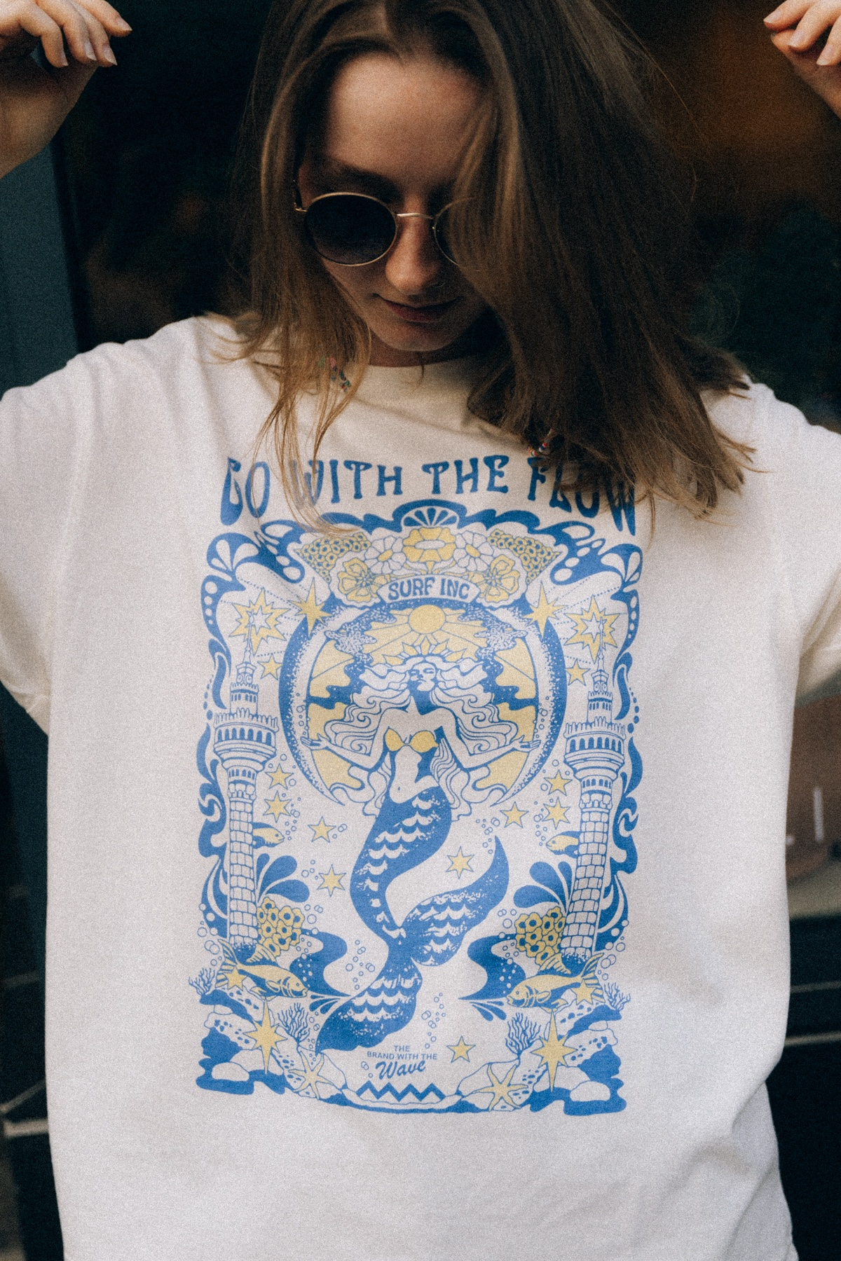 House Of Mermaids Box Tee - Vintage White