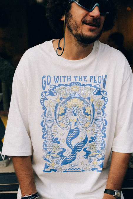 House Of Mermaids Box Tee - Vintage White House Of Mermaids Box Tee - Vintage White