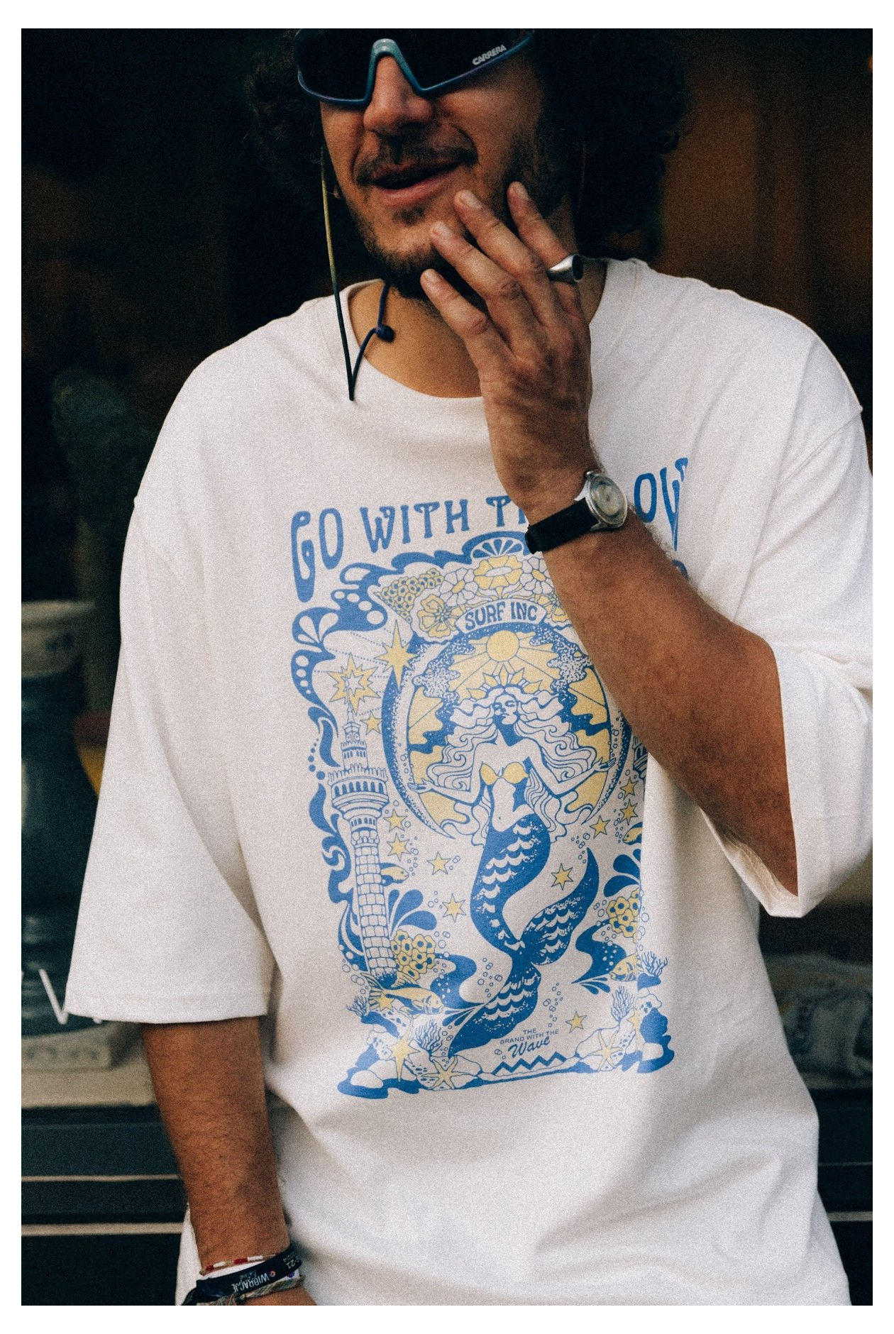 House Of Mermaids Box Tee - Vintage White
