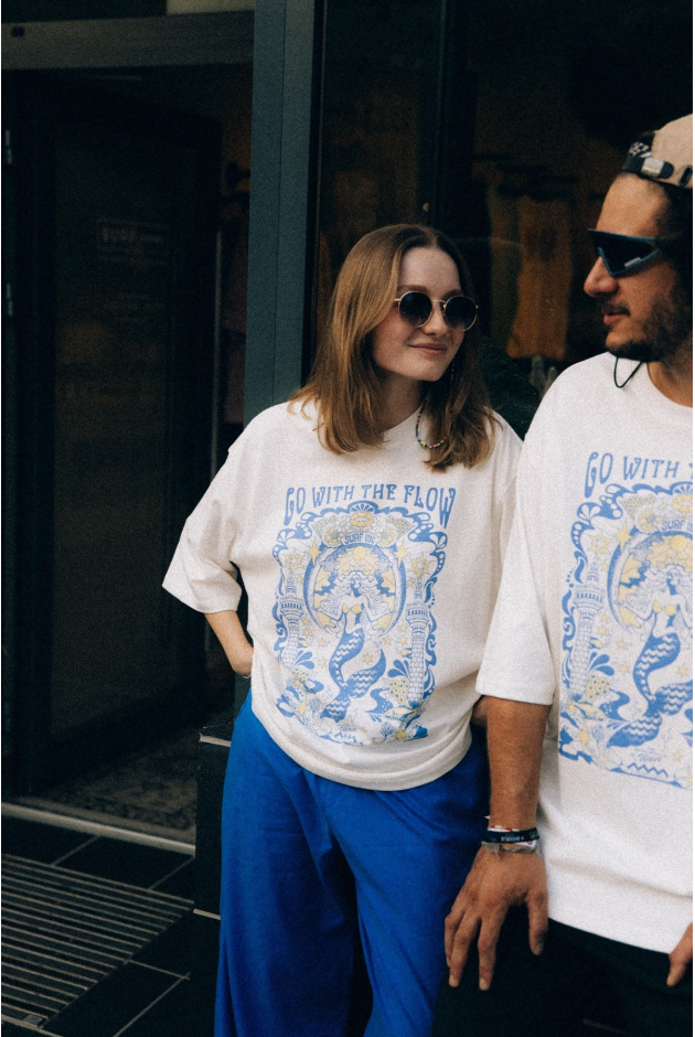 House Of Mermaids Box Tee - Vintage White House Of Mermaids Box Tee - Vintage White