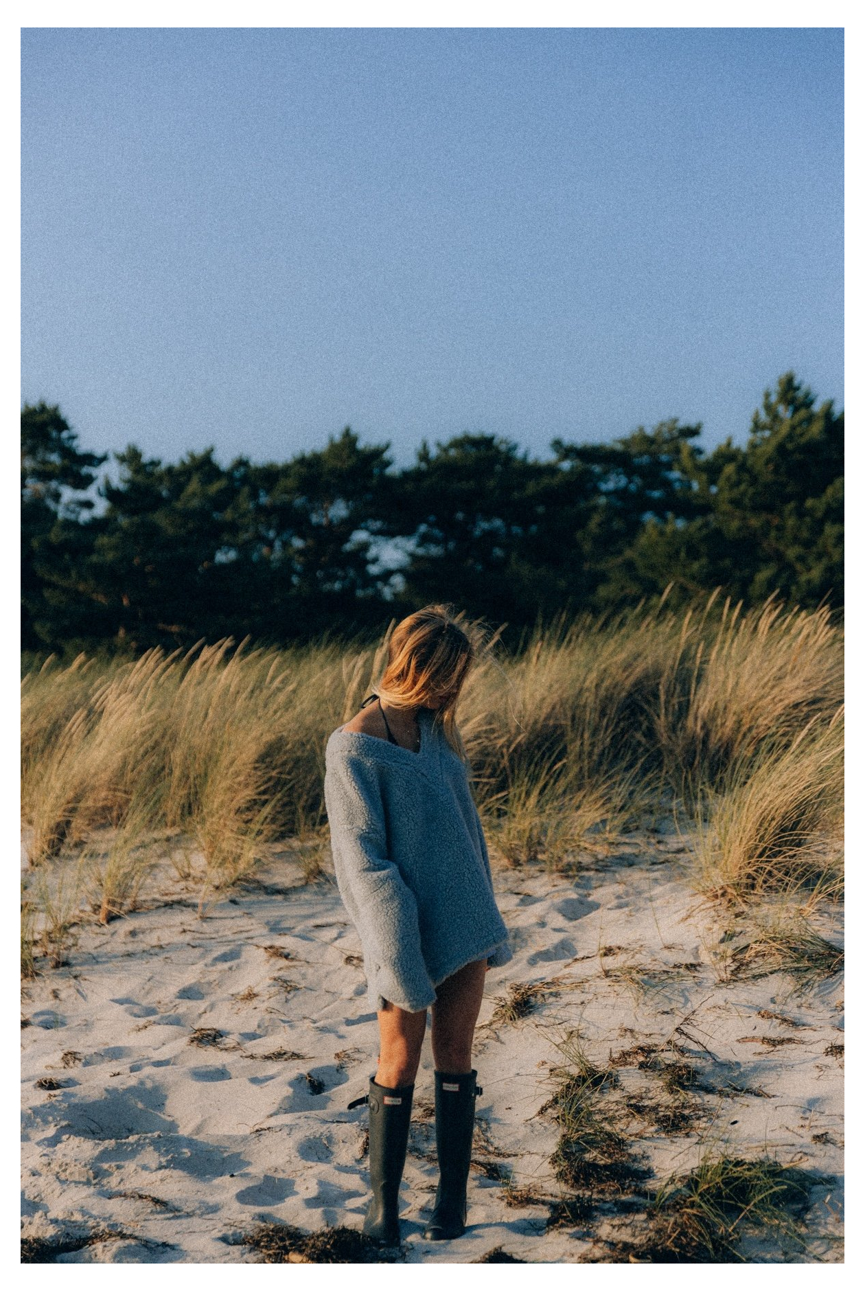 V Collar Sherpa Sweat - Grey V Collar Sherpa Sweat - Grey