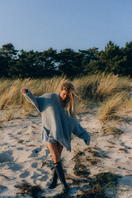 Sweatshirt mit V-Ausschnitt und Sherpa-Futter – Grau Sweatshirt mit V-Ausschnitt und Sherpa-Futter – Grau
