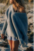 V-hals Sherpa-sweater - Grijs V-hals Sherpa-sweater - Grijs