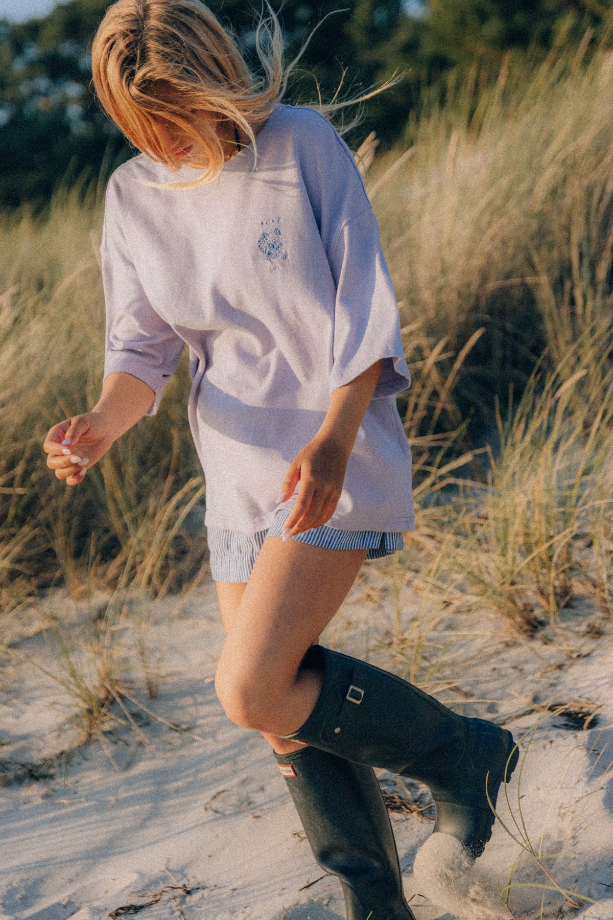 Wave Tiger Tee - Purple Haze