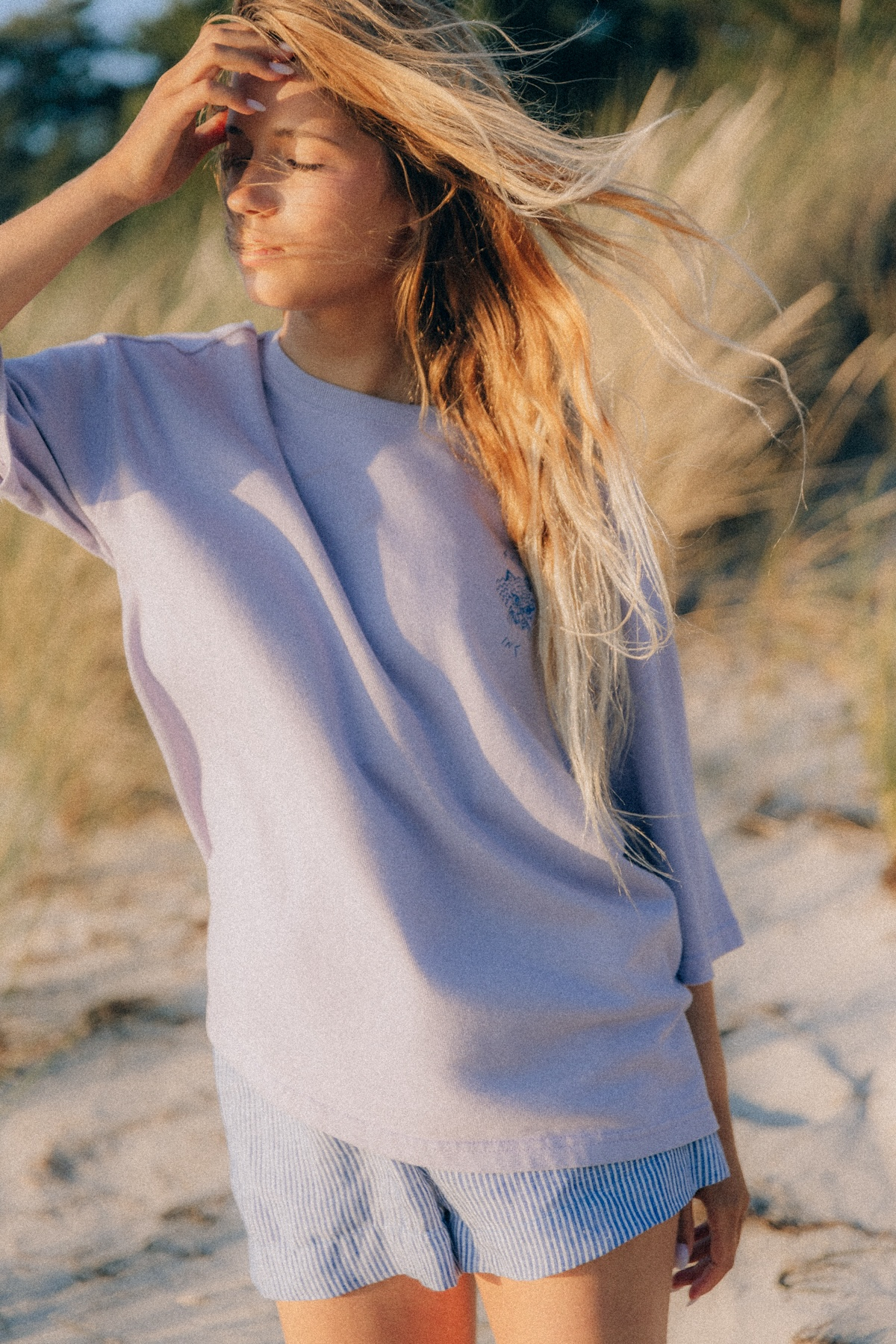 Wave Tiger Tee - Purple Haze