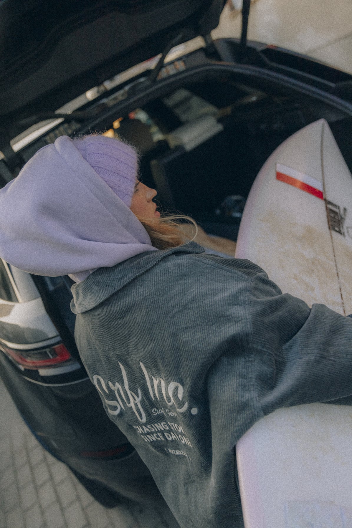 Cord Baseball Jacket - Greyhound