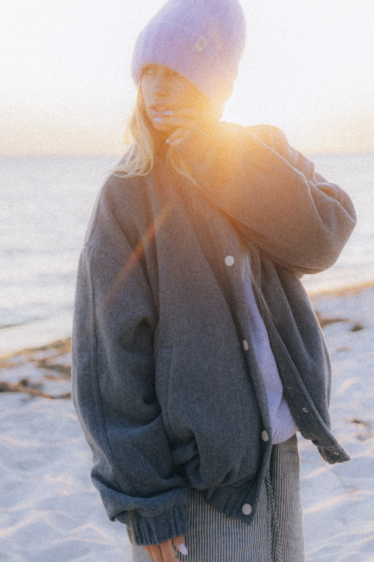 Olivia Little Tiger Beanie - Purple Haze