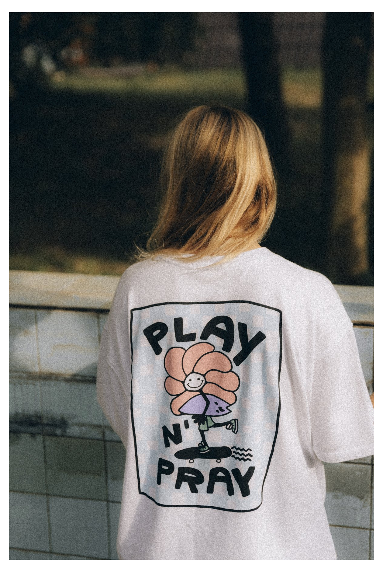 Play N'Pray Tee - Paper White Play N'Pray Tee - Paper White