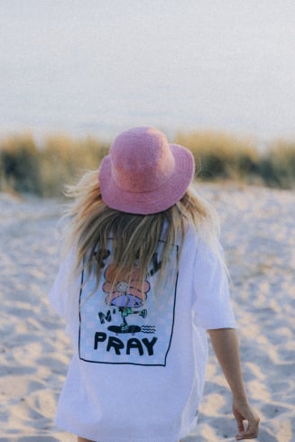 Play N'Pray Tee - Paper White
