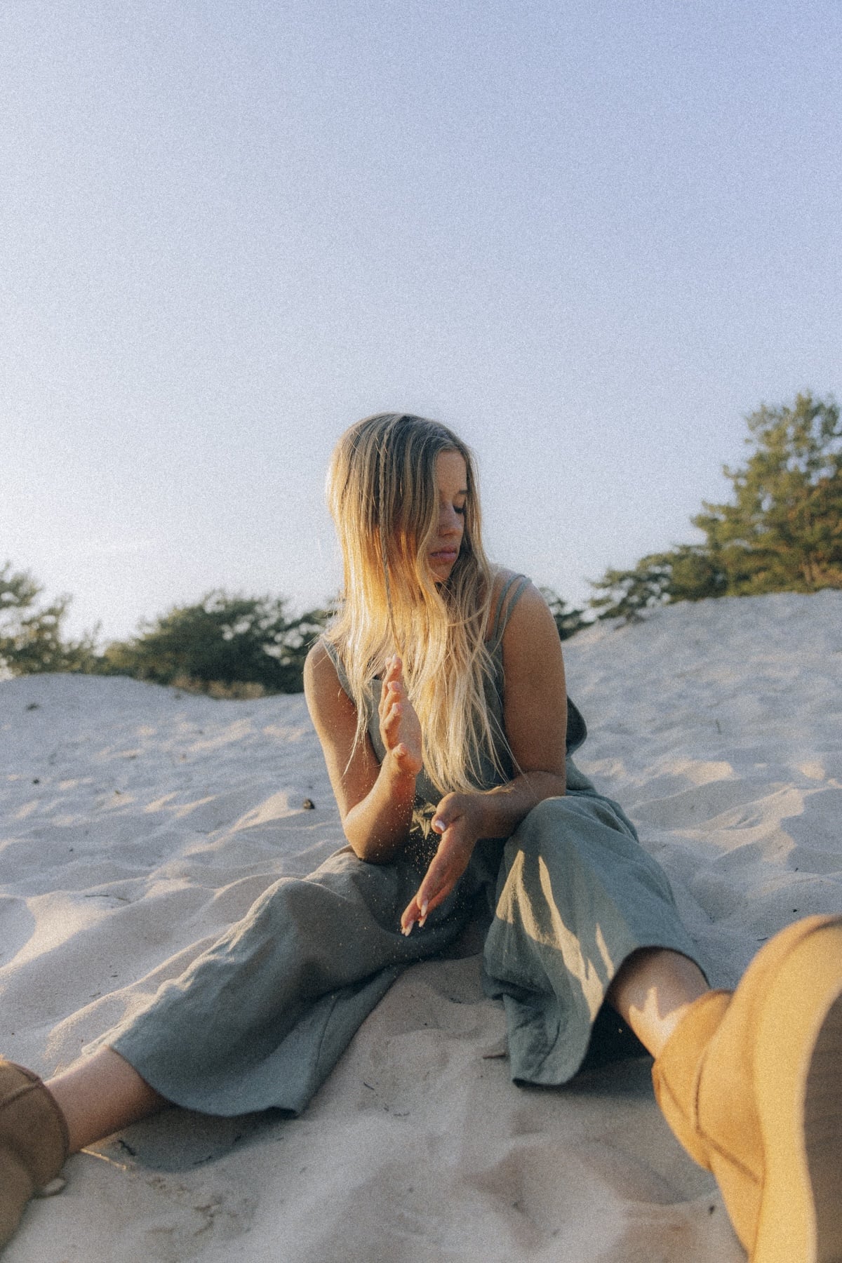 Linen Culotte Suit - Olive Linen Culotte Suit - Olive