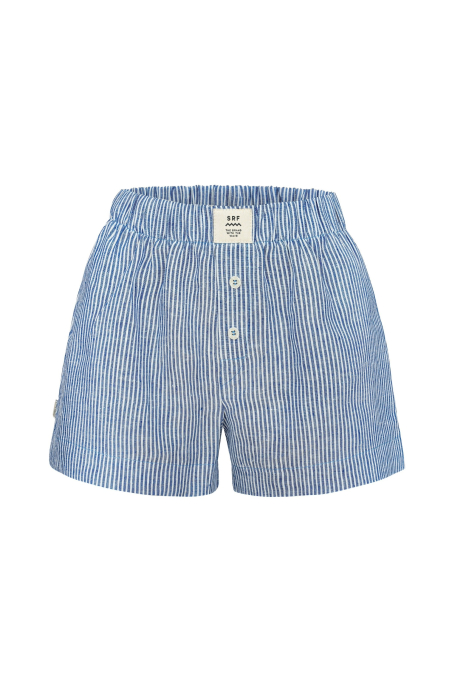 Lazy Linen Boxer Shorts - Royal Blue Lazy Linen Boxer Shorts - Royal Blue