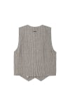 Lazy Linen Vest - Stone Grey