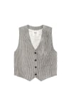 Lazy Linen Vest - Stone Grey