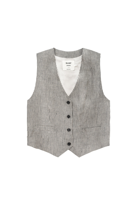 Lazy Linen Vest - Stone Grey Lazy Linen Vest - Stone Grey