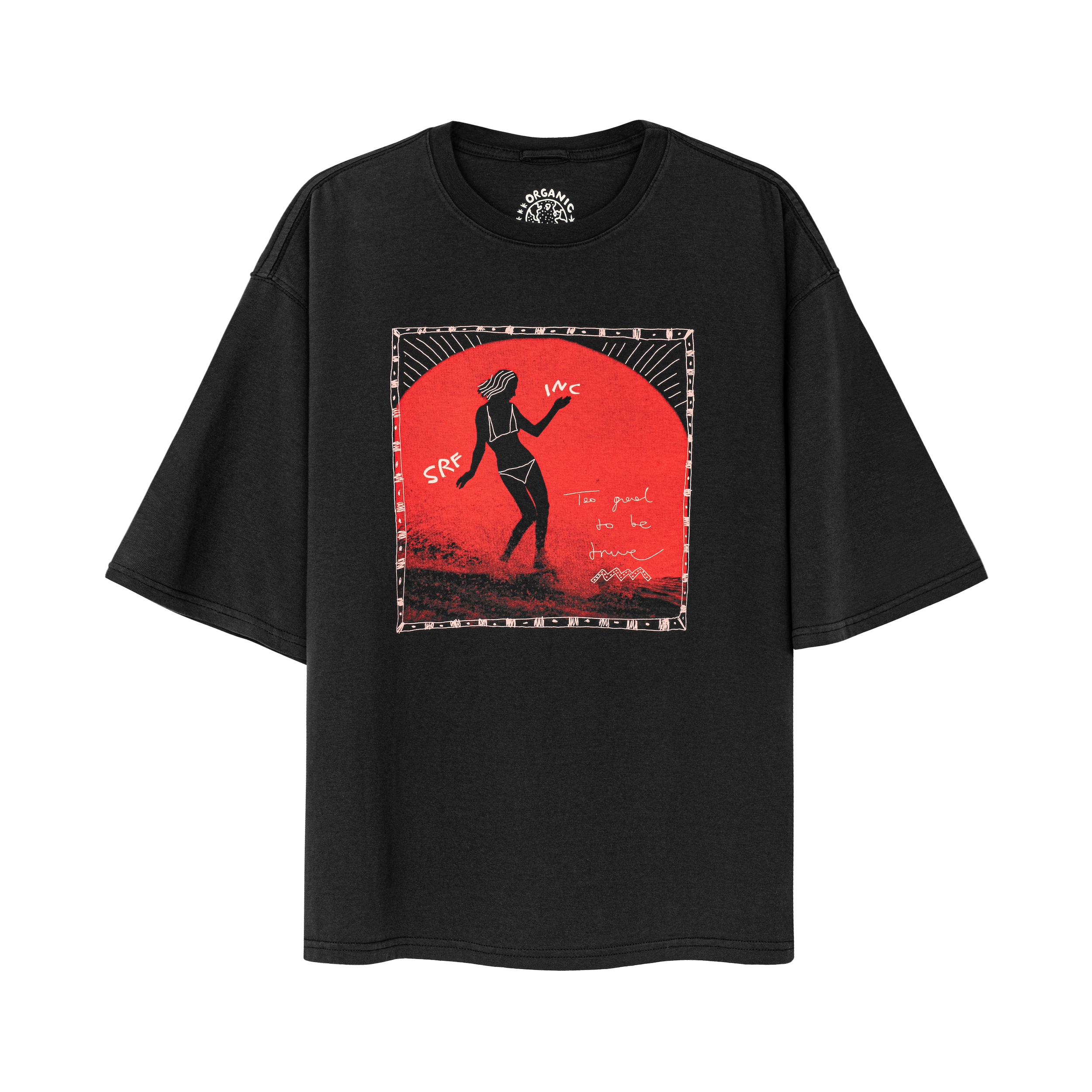 Too Good To Be True Box Tee - Acid Black Too Good To Be True Box Tee - Acid Black