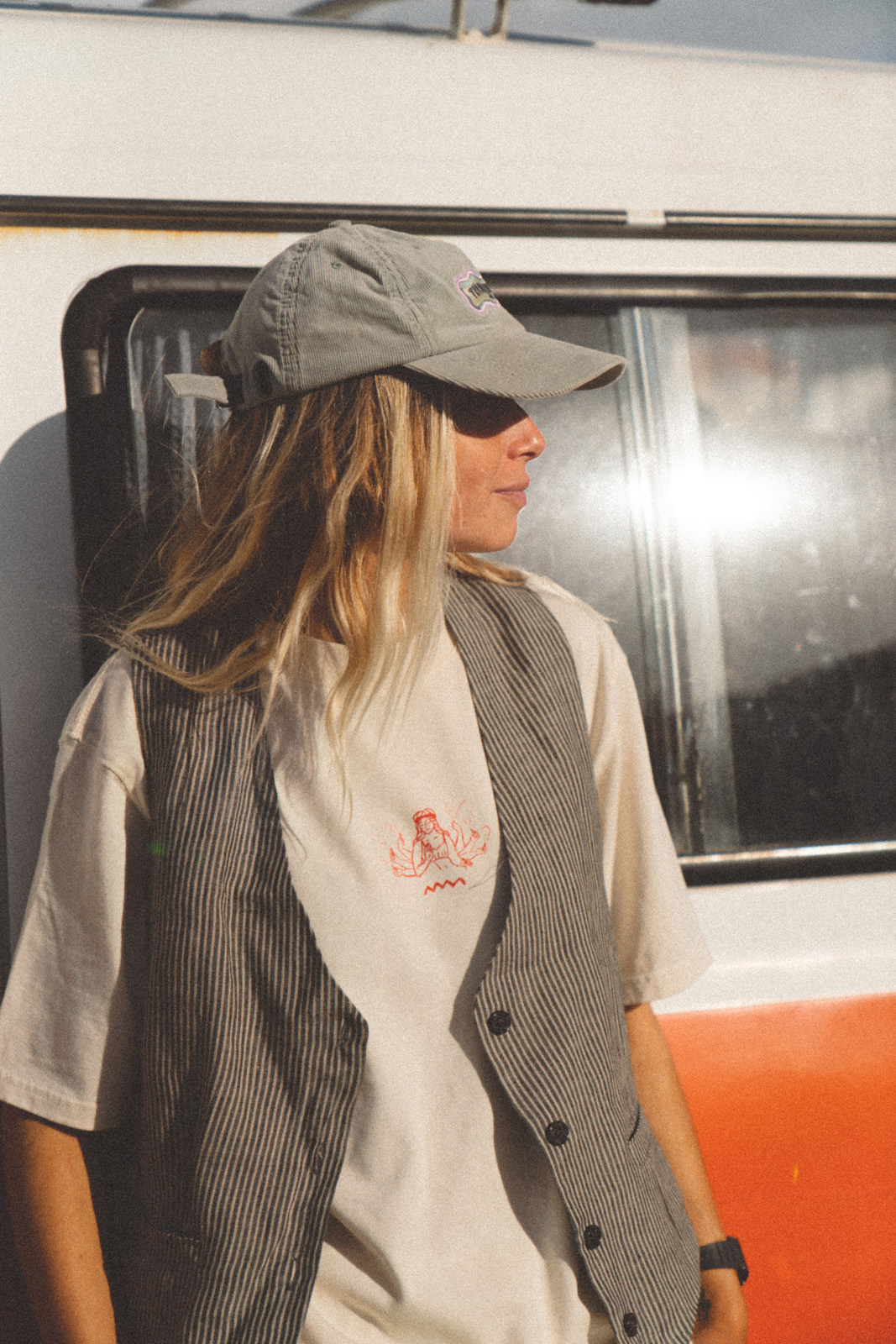 Lazy Linen Vest - Stone Grey Lazy Linen Vest - Stone Grey