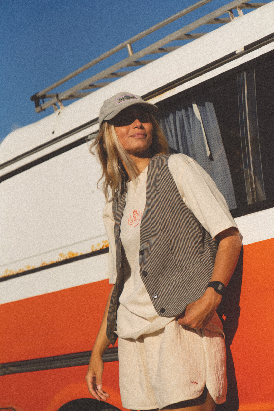 Lazy Linen Vest - Stone Grey Lazy Linen Vest - Stone Grey