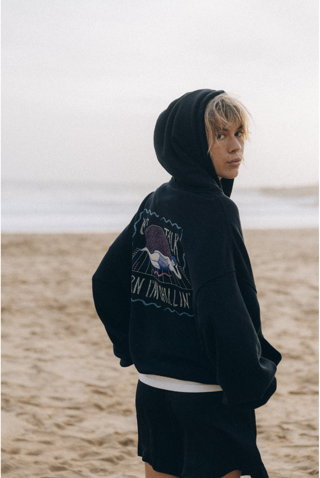 Chillin&rsquo;rn Hoodie - Acid Black