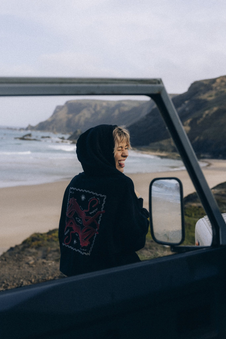 Stamp Cats Hoodie - Acid Black Stamp Cats Hoodie - Acid Black