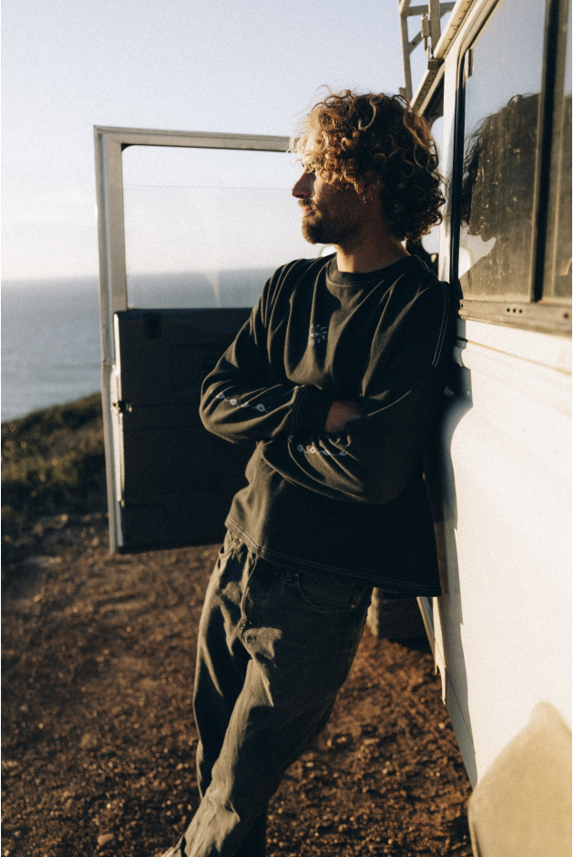 Melted Sunshine Double Sun LS - Acid Black Melted Sunshine Double Sun LS - Acid Black