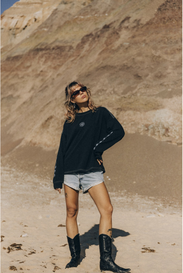 Melted Sunshine Double Sun LS - Acid Black | Surf Melted Sunshine Double Sun LS - Acid Black | Surf