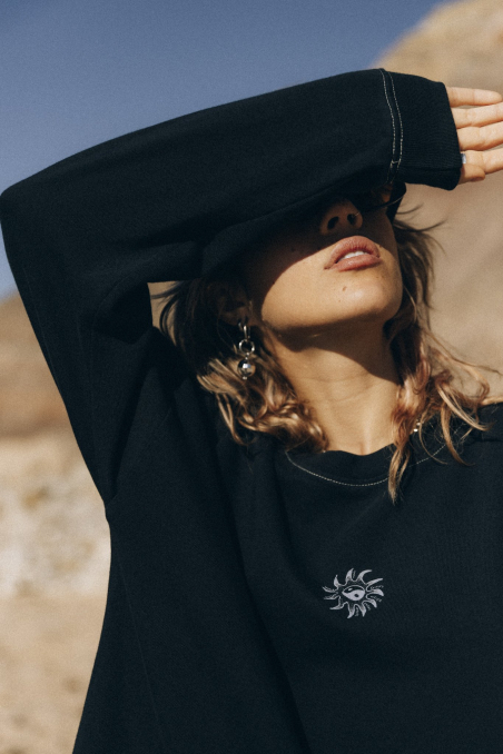 Melted Sunshine Double Sun LS - Acid Black Melted Sunshine Double Sun LS - Acid Black
