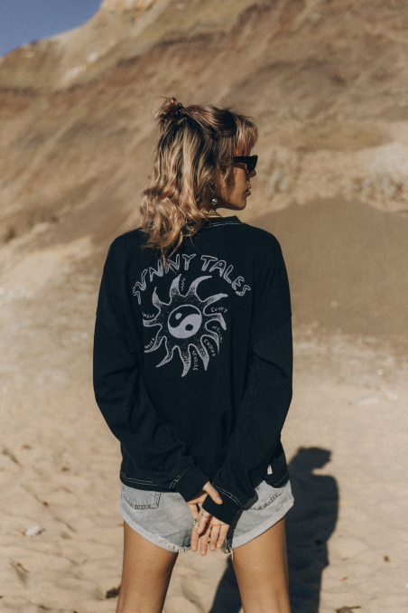 Melted Sunshine Double Sun LS - Acid Black Melted Sunshine Double Sun LS - Acid Black