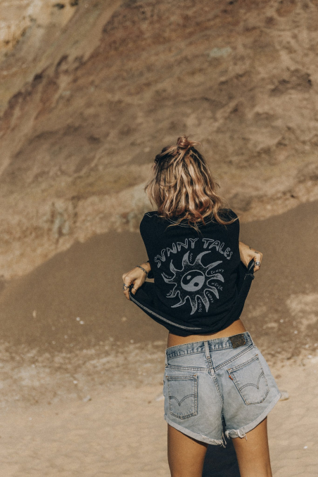 Melted Sunshine Double Sun LS - Acid Black Melted Sunshine Double Sun LS - Acid Black