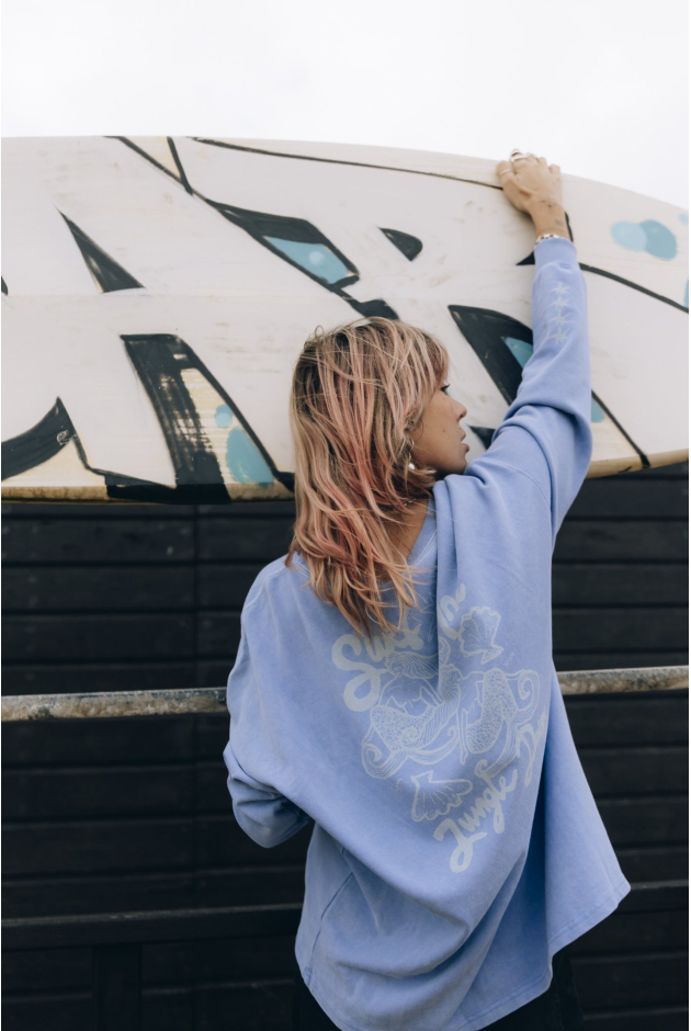 Jungle Mermaids LS - Denim Blue Jungle Mermaids LS - Denim Blue