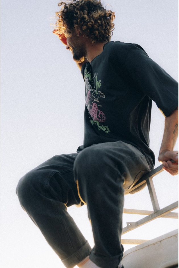 Mermaid Twins Tee - Acid Black | Surf Inc. Mermaid Twins Tee - Acid Black | Surf Inc.