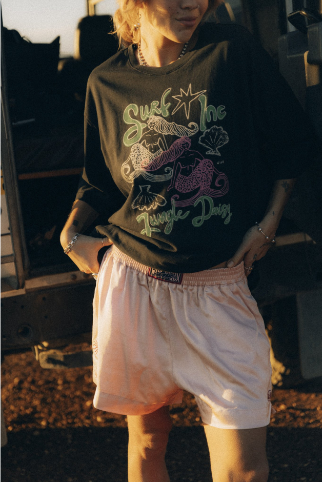 Mermaid Twins Tee - Acid Black Mermaid Twins Tee - Acid Black