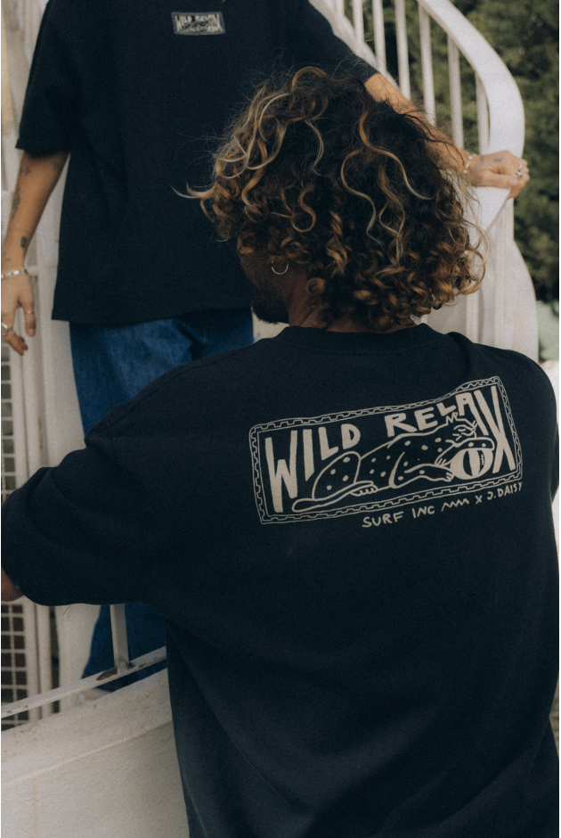 Wild Relax Tee - Acid Black Wild Relax Tee - Acid Black
