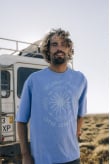 Mellow Angry Sun Tee - Denim Blue Mellow Angry Sun Tee - Denim Blue