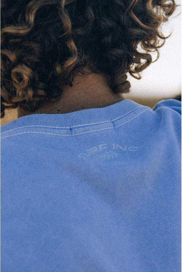 Mellow Angry Sun Tee - Denim Blue Mellow Angry Sun Tee - Denim Blue