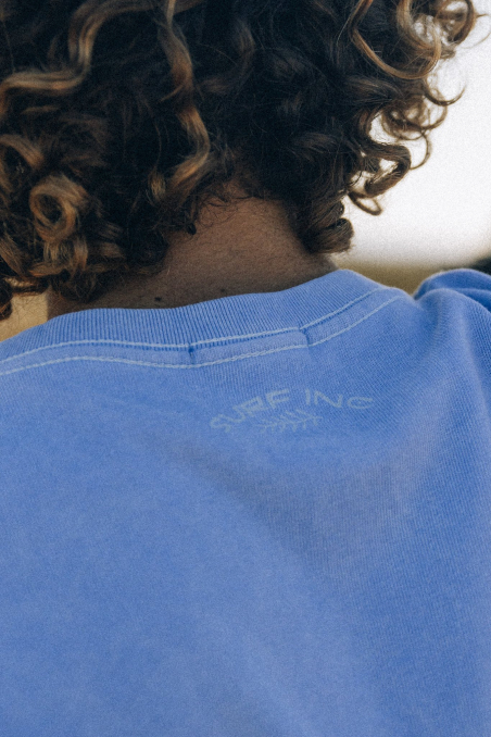 Mellow Angry Sun Tee - Denim Blue Mellow Angry Sun Tee - Denim Blue