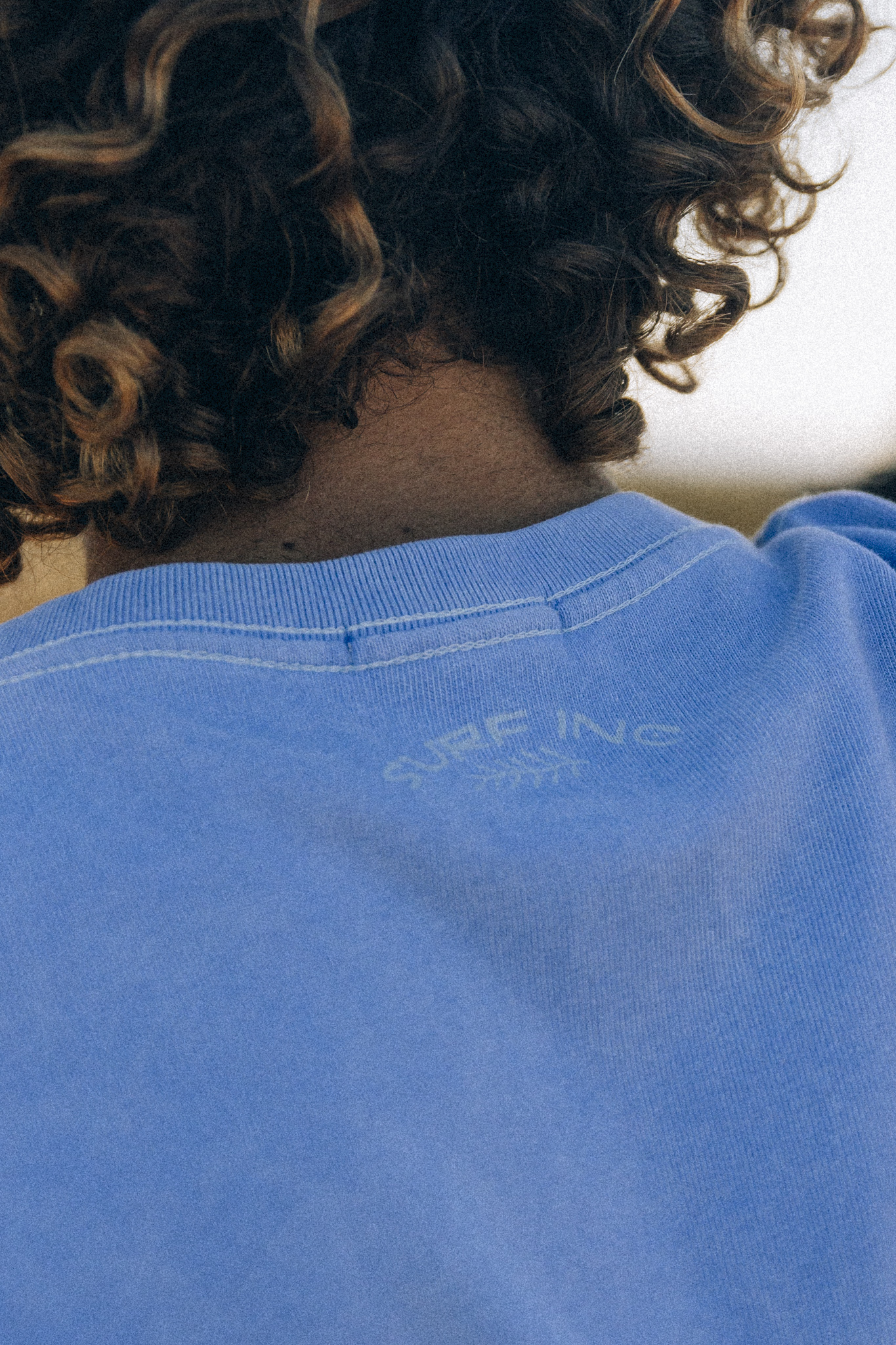 Mellow Angry Sun Tee - Denim Blue