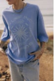 Mellow Angry Sun Tee - Denim Blue Mellow Angry Sun Tee - Denim Blue