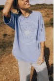 Mellow Angry Sun Tee - Denim Blue Mellow Angry Sun Tee - Denim Blue