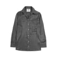 Cupro Loose Shirt - Stone Grey