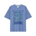 Born To Roar Box Tee - Denim Blue