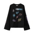 Wide Waffle Longsleeve - Space Black
