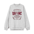 University Melange Sweat- Light Grey