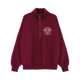 University Zip Sweat - Burgundy